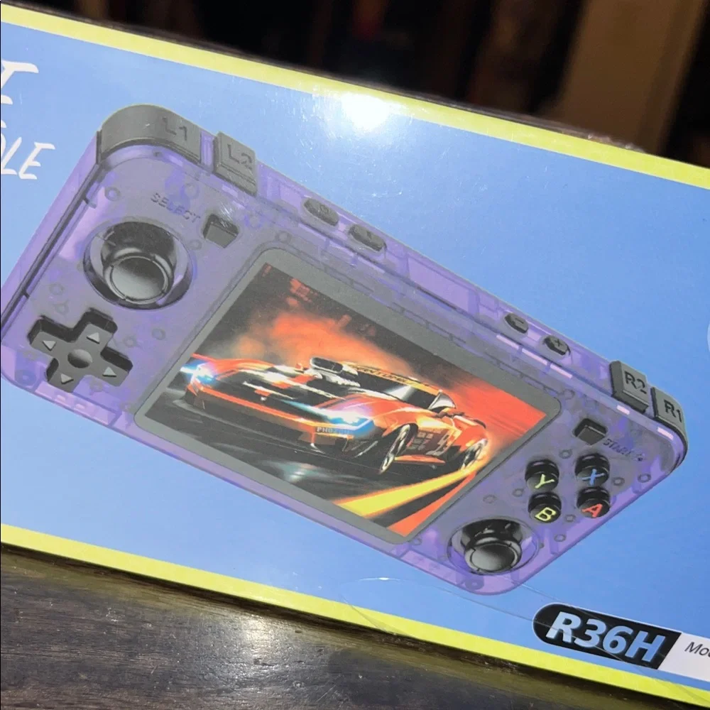 R36H Purple Handheld Game Console - Portable Gaming